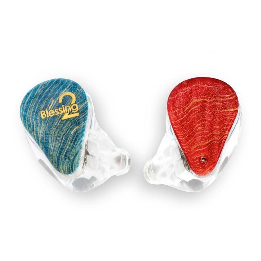 Moondrop Blessing 2 In-Ear Monitor Headphones Red & Blue Faceplates | Available on Headphones.com